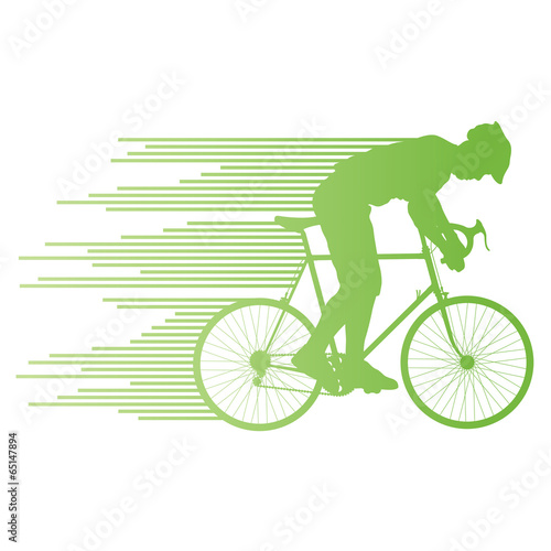 Cyclist vector background concept made of stripes