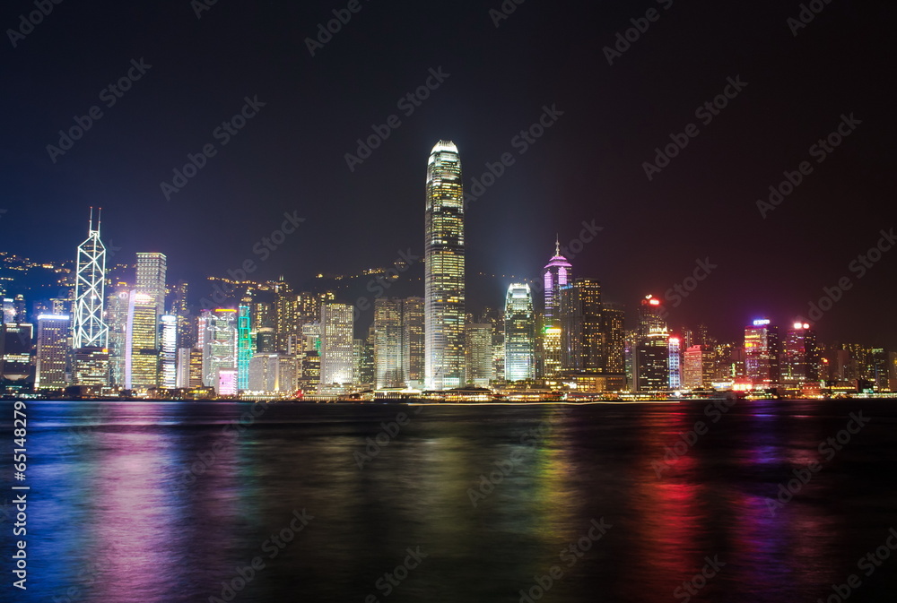 Skyscrapers and embankment of the modern city of China.