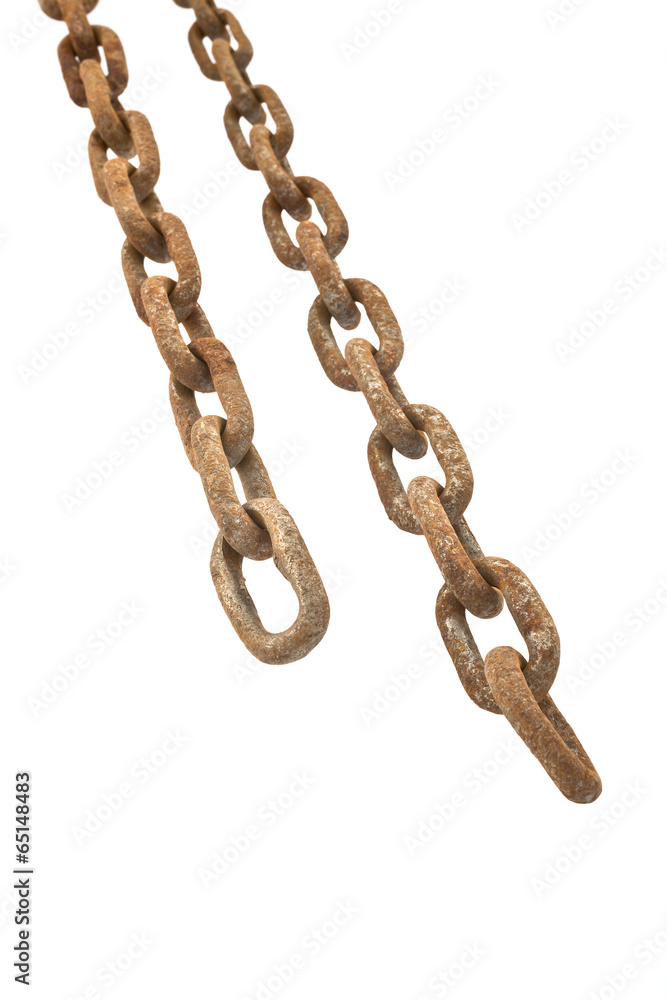 Obraz premium rusty chain isolated