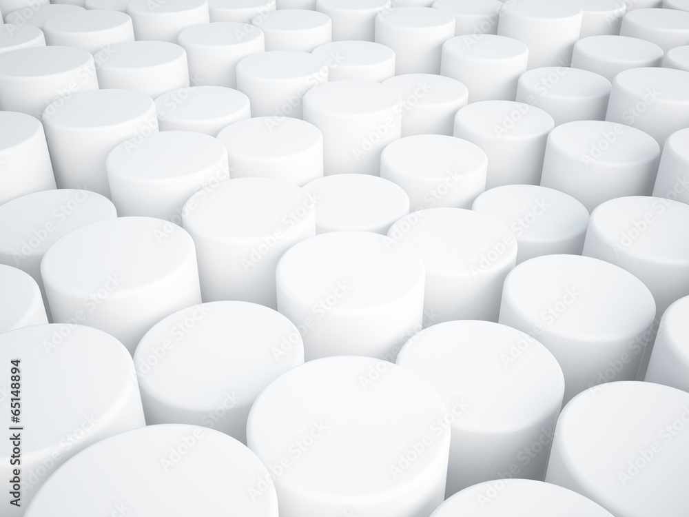 Obraz premium white abstract of cylinder 3d background