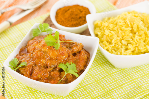 Quwarmah Al Dajaj - Kuwaiti curried chicken with saffron rice photo