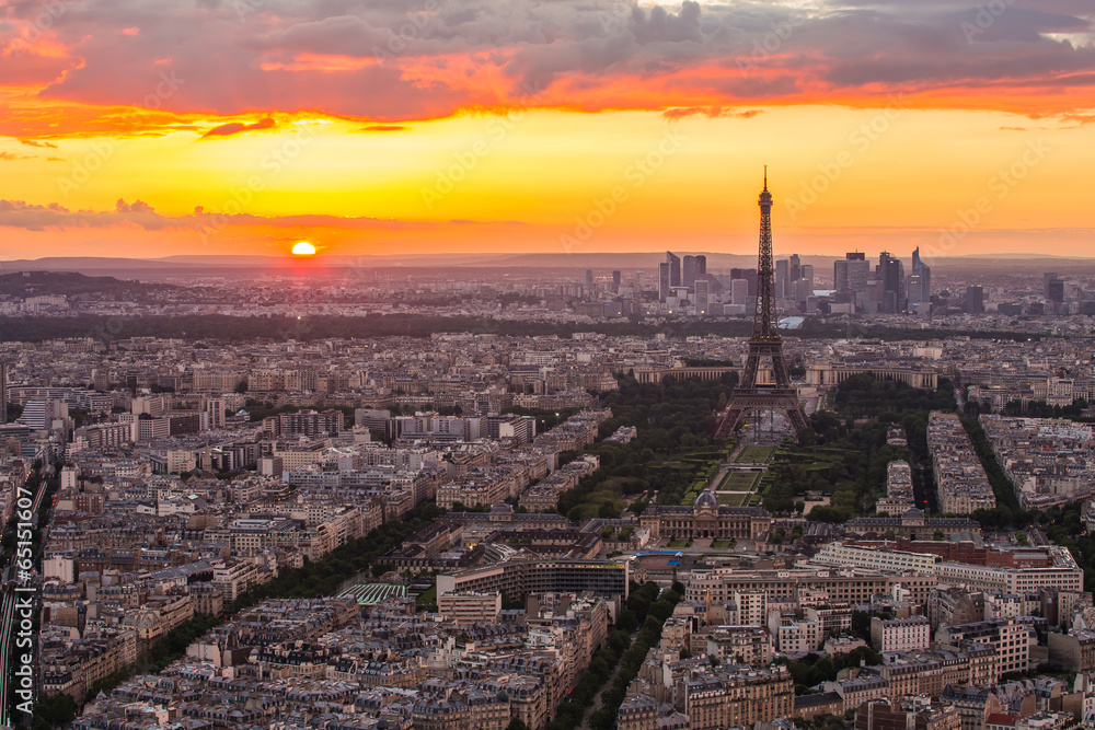 Eiffel Tower in Paris , France