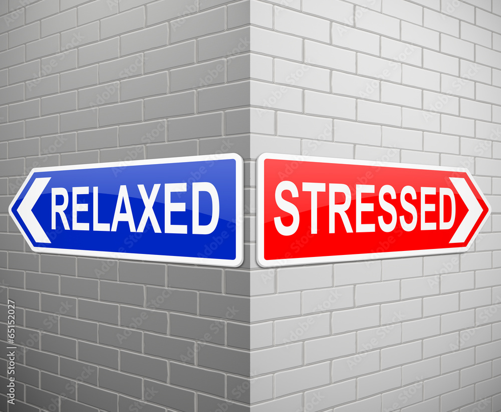 Fototapeta premium Stressed or relaxed concept.