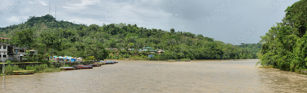 Misahualli river in the amazon jungle, Ecuador Misahualli river in the amazon jungle, Ecuador