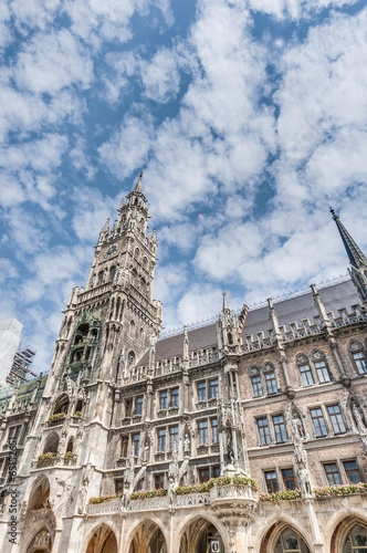 Neues Rathaus building in Munich  Germany
