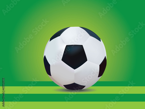Soccer with yellow and green background