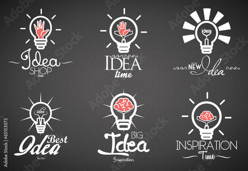 Vector Abstract Bulb Icons Isolated On Background