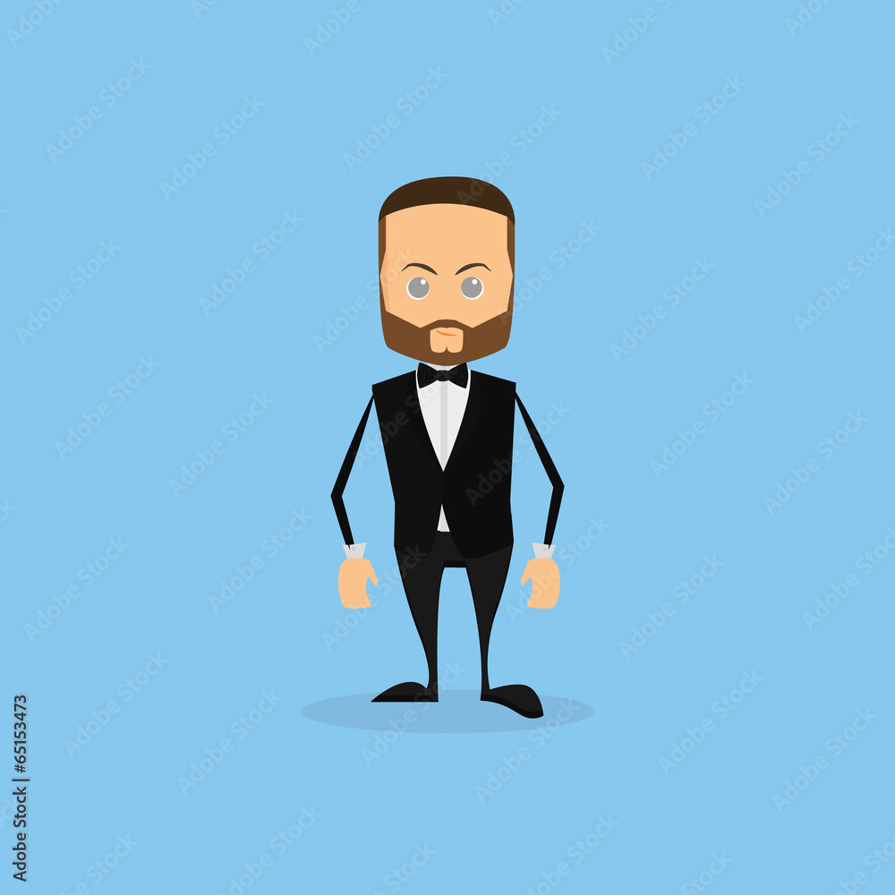 Funny Office Character Isolated On Background