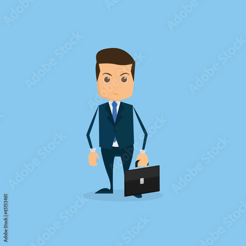 Funny Office Character Isolated On Background