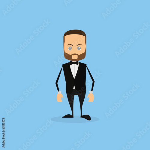 Funny Office Character Isolated On Background