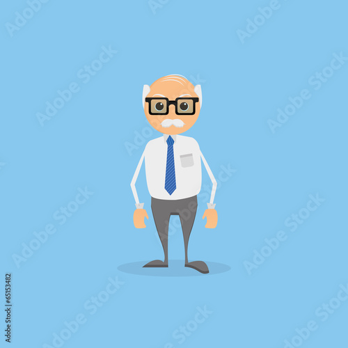 Funny Office Character Isolated On Background