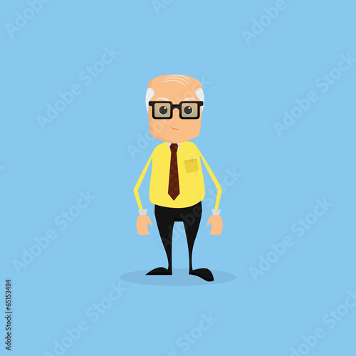 Funny Office Character Isolated On Background
