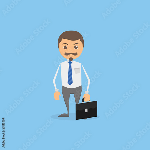 Funny Office Character Isolated On Background
