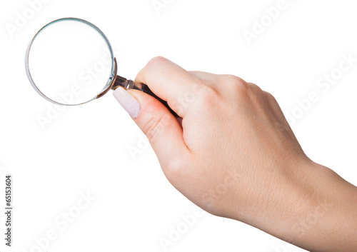 Magnifier in hand