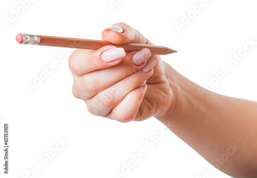 hand with a pencil