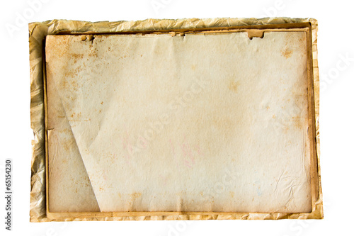 Bild auf Leinwand Old paper isolated on white background