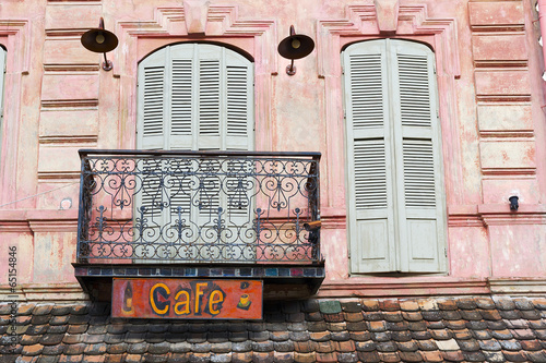 Valokuva Facade of vintage cafe