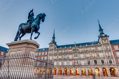 Philip III on the Plaza Mayor in Madrid, Spain.
