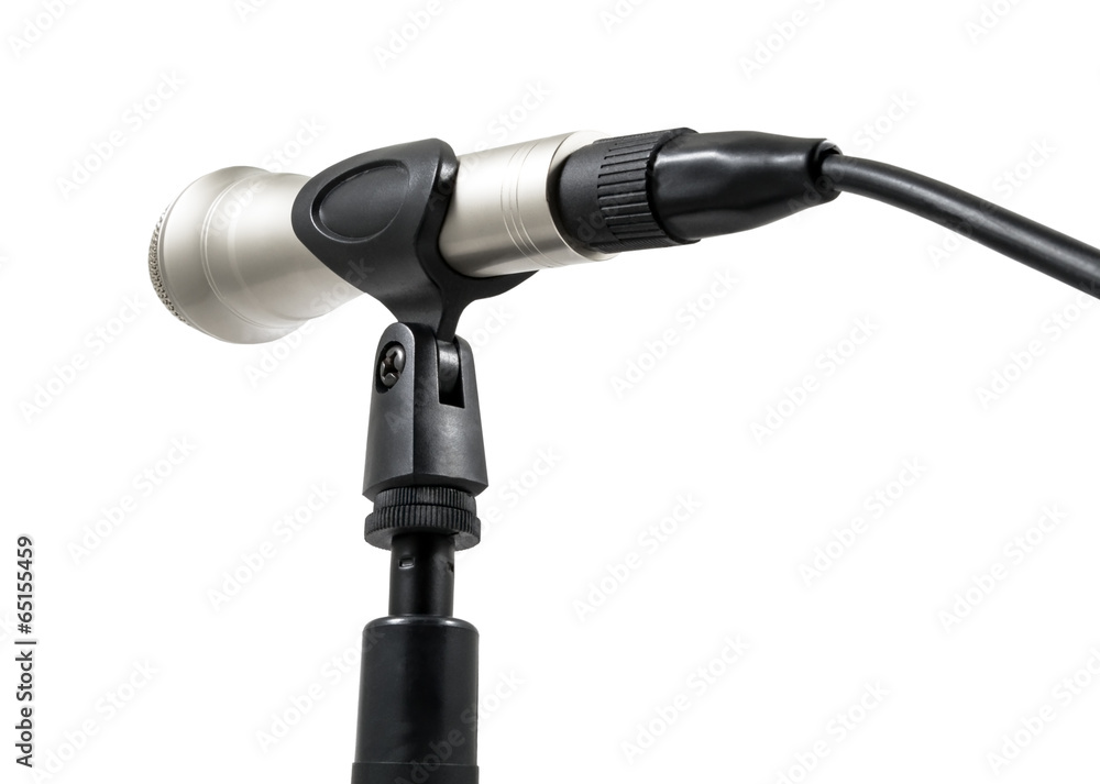 Microphone on a white background Microphone on a white background