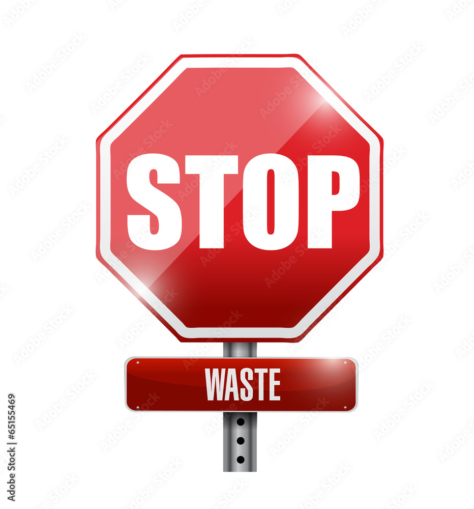 stop waste street sign illustration design stop waste street sign illustration design