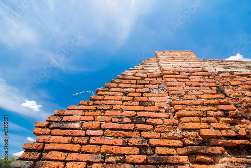 Brick wall with sky