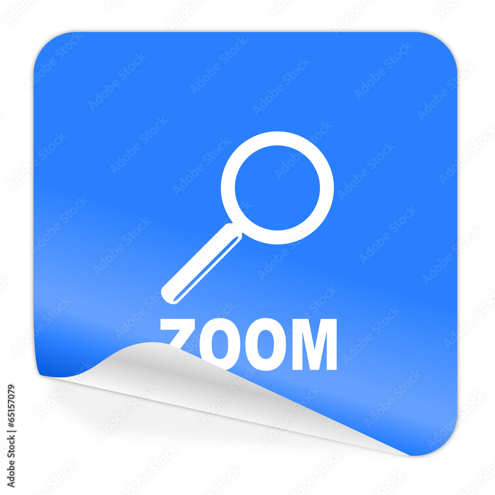 zoom blue sticker icon zoom blue sticker icon