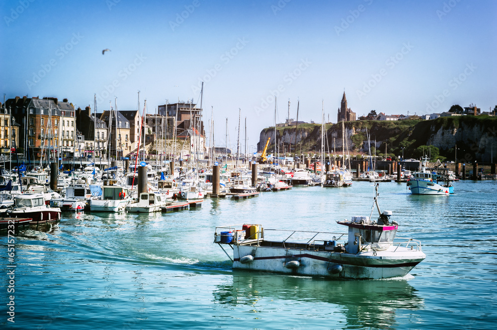 Port of Dieppe in Normandy, France