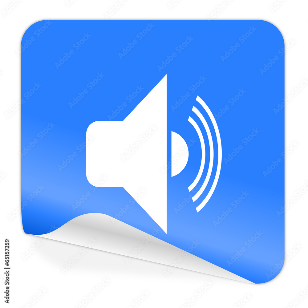 volume blue sticker icon