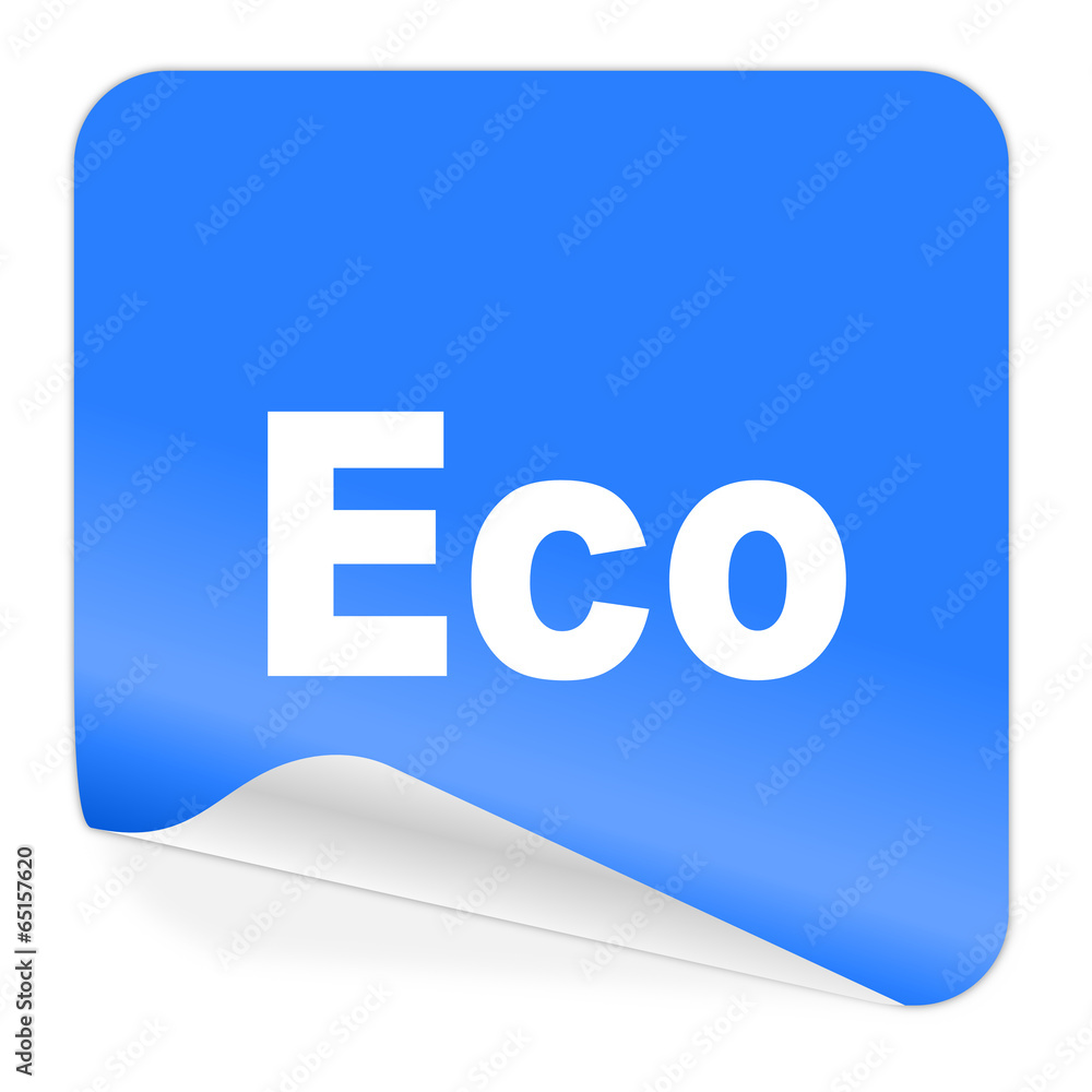 eco blue sticker icon eco blue sticker icon