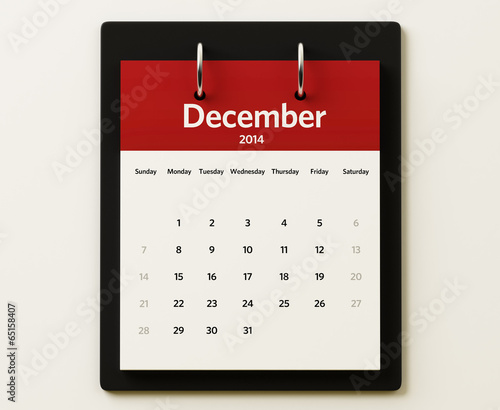 2014 December Calendar Planning