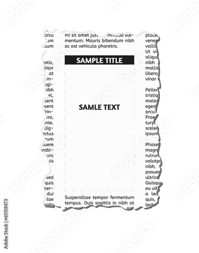 vector piece of newspaper