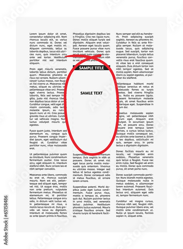 vector newspaper with highlighting