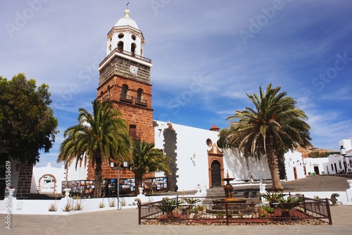 View of the church in the Teguise, Lanzarote