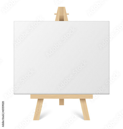 Toile blanche et chevalet vectoriels 1