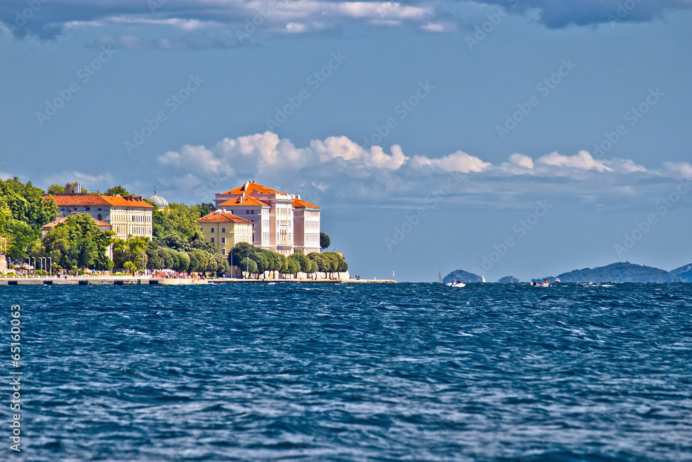 Town of Zadar blue seafront