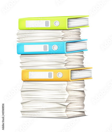 Pile Papers and Binders