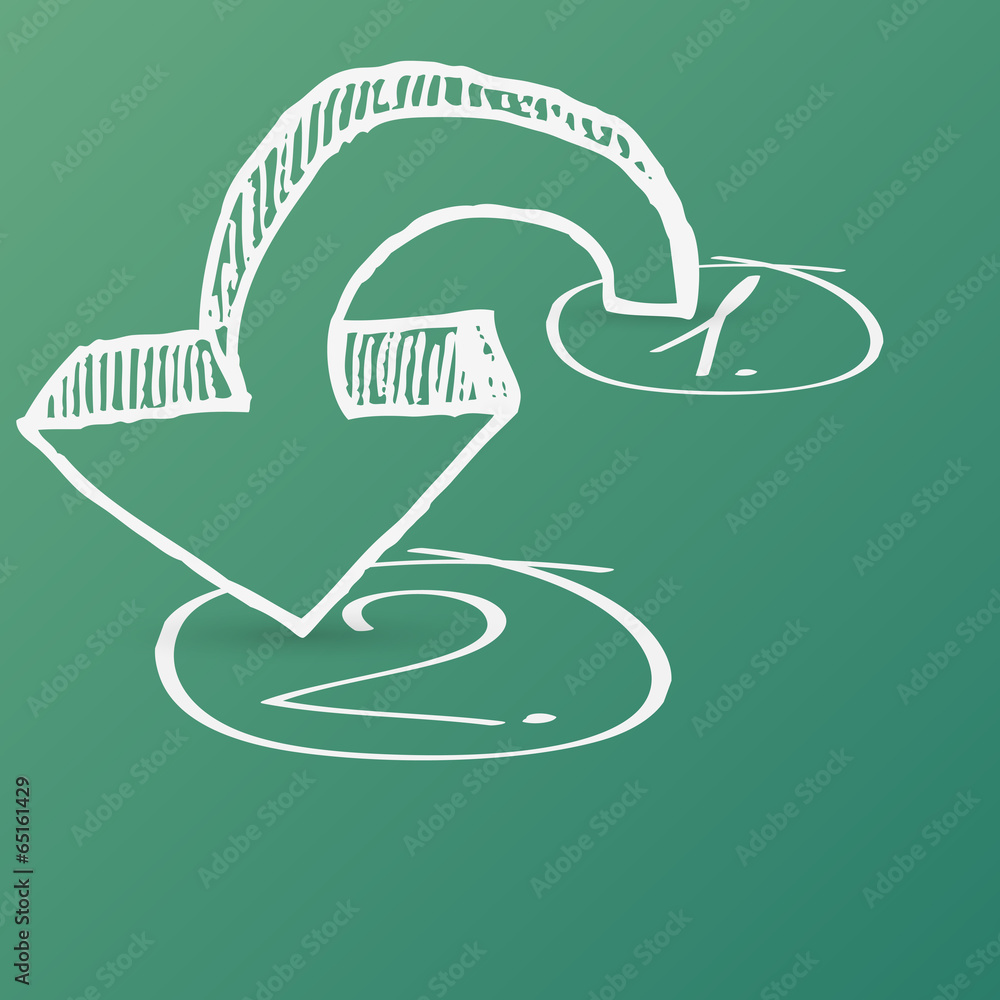 Hand drawn arrow concept background Hand drawn arrow concept background