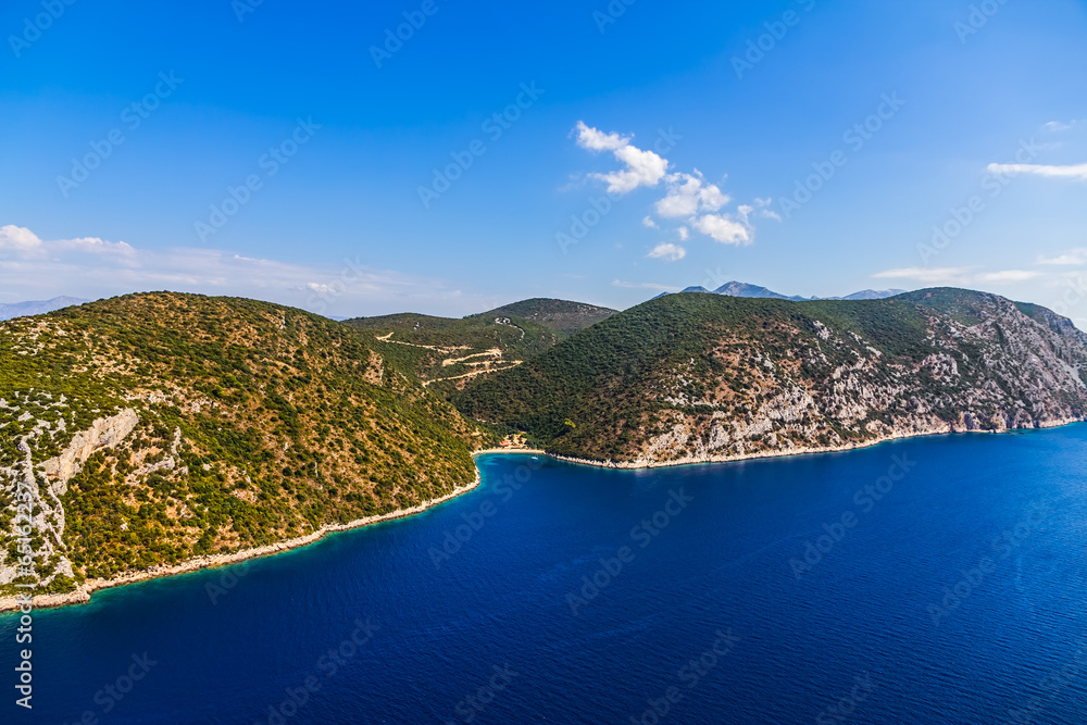 Naklejka premium Adriatic landscape, Peljesac peninsula in Croatia