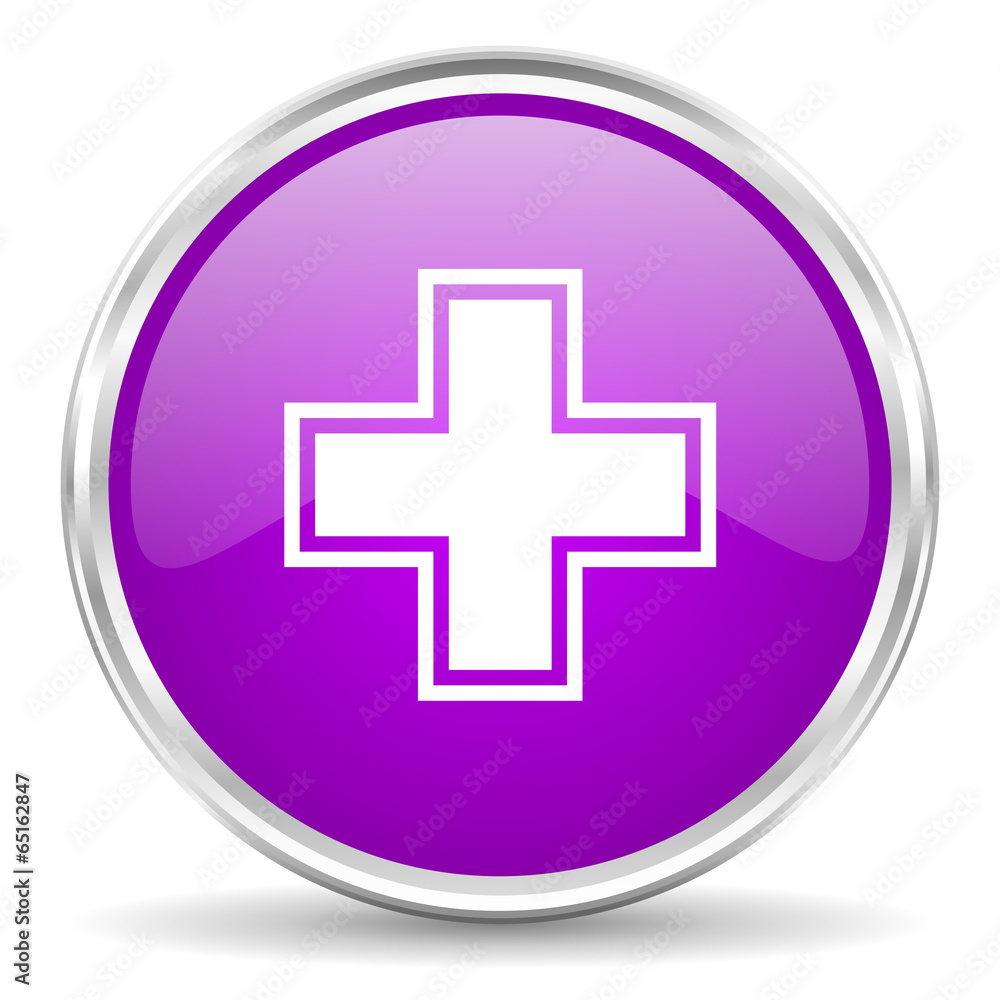 Obraz premium pharmacy pink glossy icon