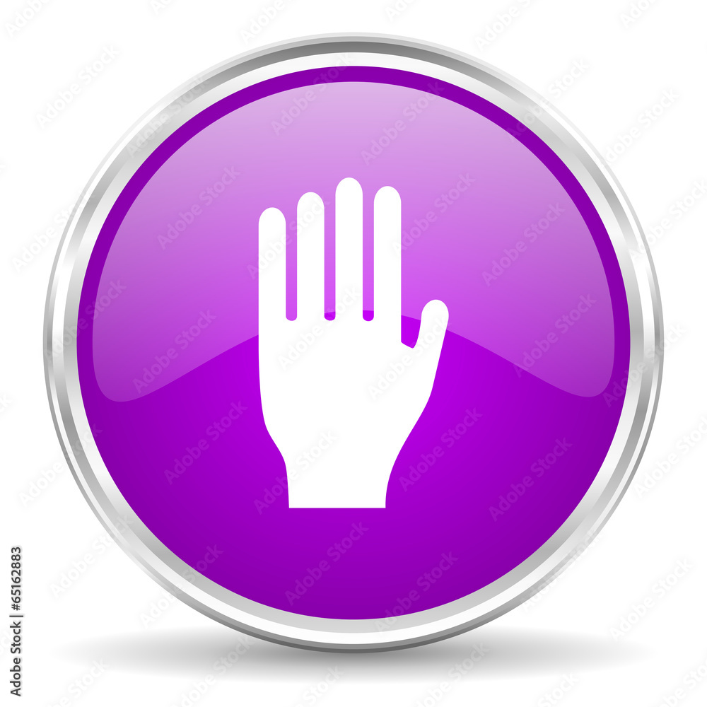 stop pink glossy icon stop pink glossy icon