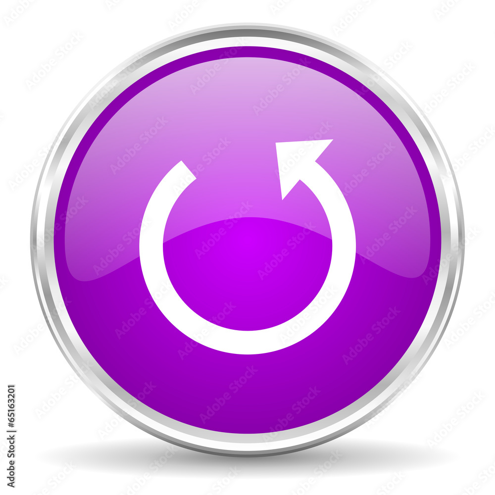 rotate pink glossy icon