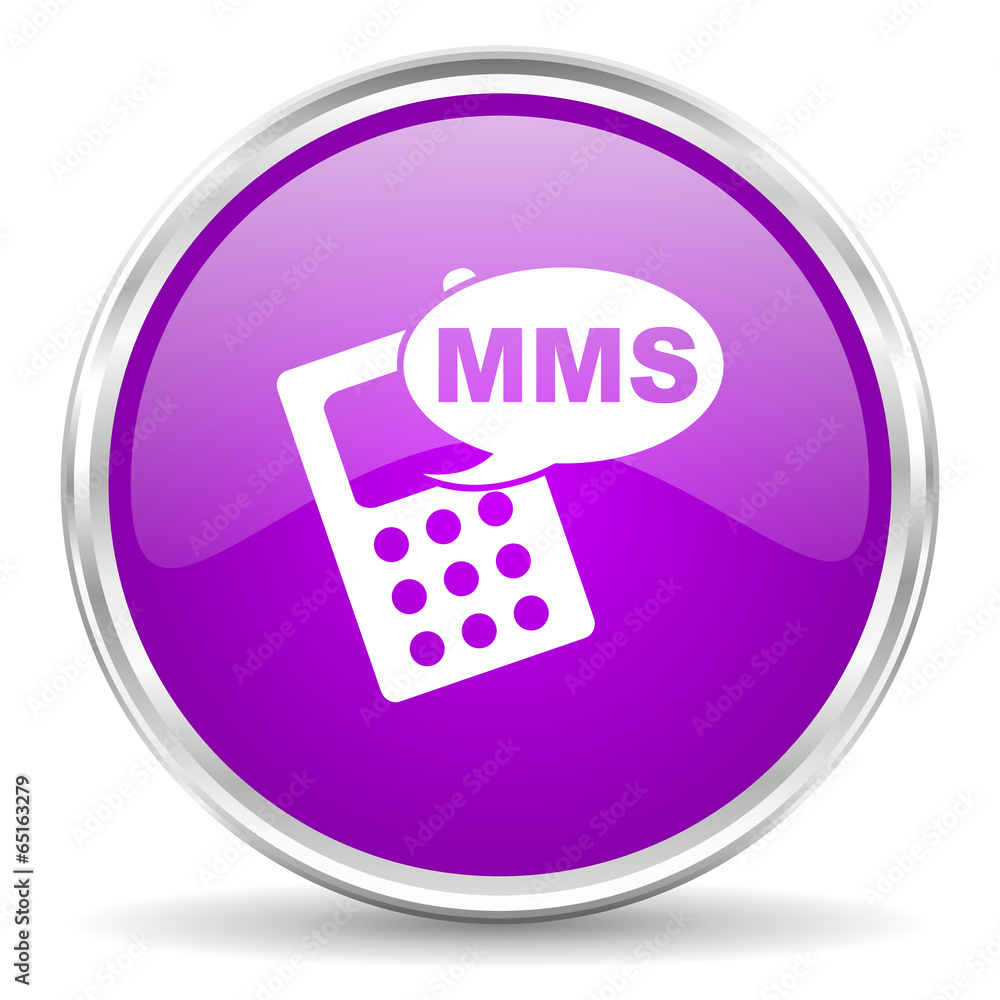 mms pink glossy icon