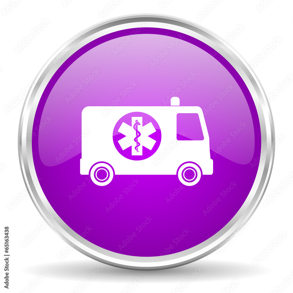 ambulance pink glossy icon ambulance pink glossy icon
