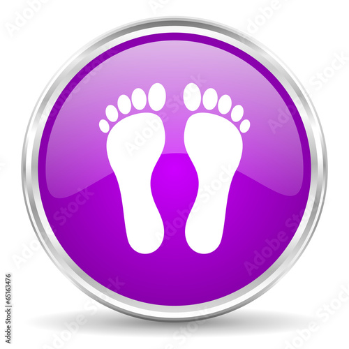 footprint pink icon