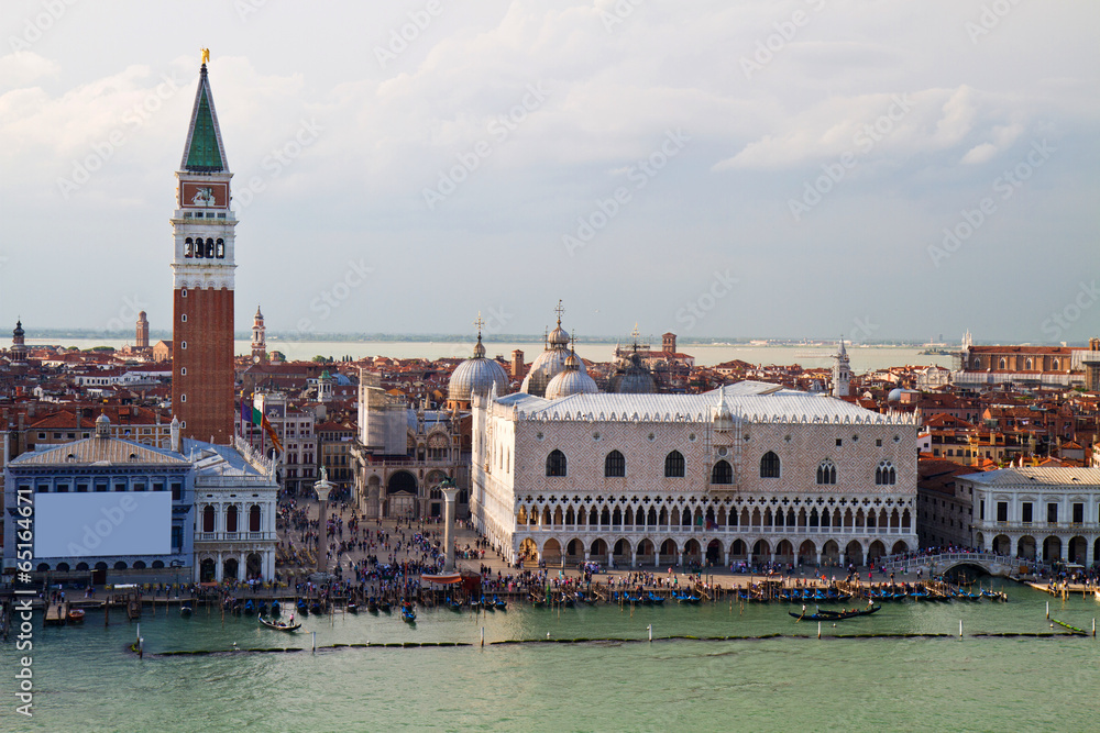 Venice landmark, aerial view 