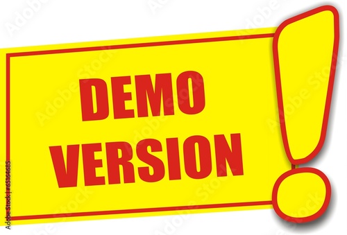 étiquette demo version