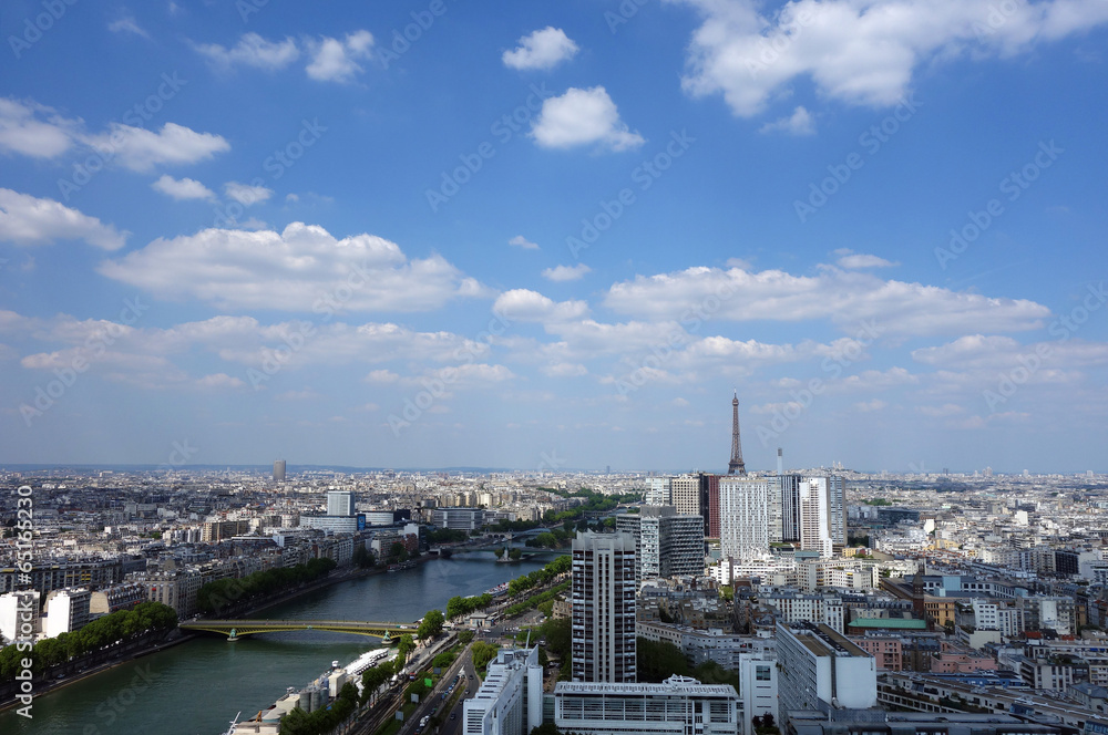 Vue aérienne de Paris en France