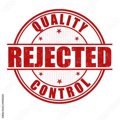 Quality control rejected stamp