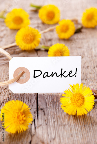 Yellow Flowers with Danke