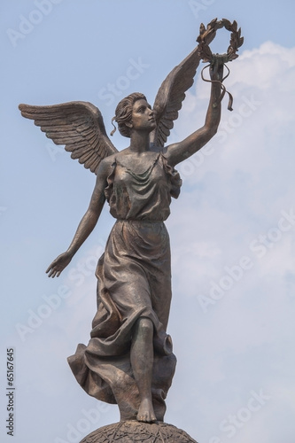 Monument to the Goddess Nike against the sky.